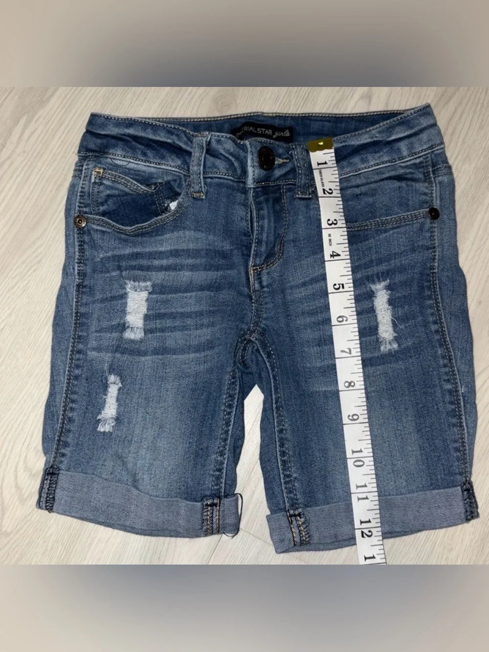 🛍 IMPERIAL STAR girls denim shorts size 8 like new